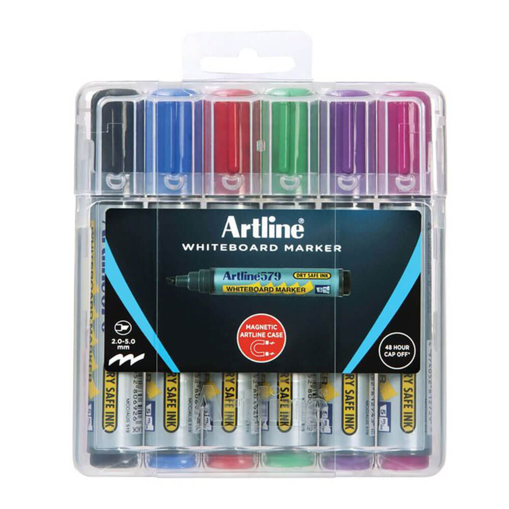 Artline Whiteboard Marker in Hard Case 5mm Assorted