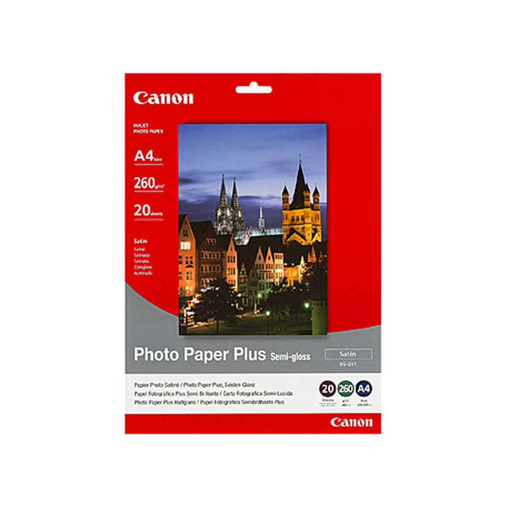 Papel fotográfico Semi Gloss de Canon 260GSM 20PK