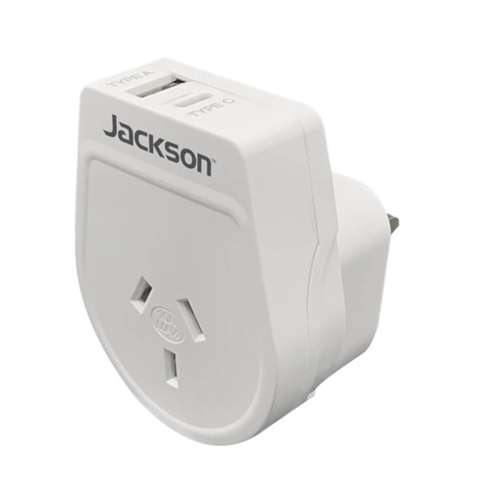 Adaptador de viagem USB-A & C da Jackson Industries