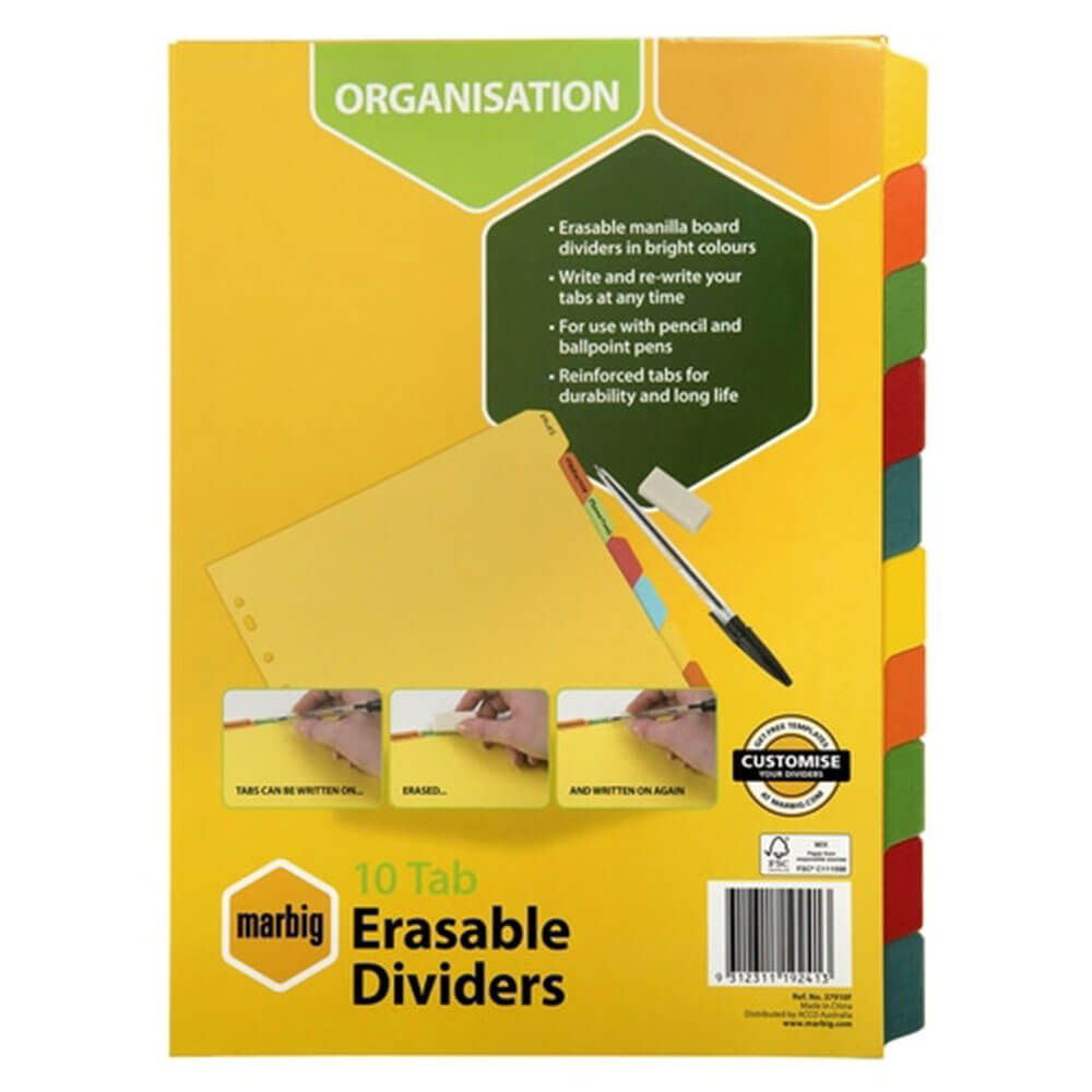 Marbig Manilla Wisable Dividers (A4)