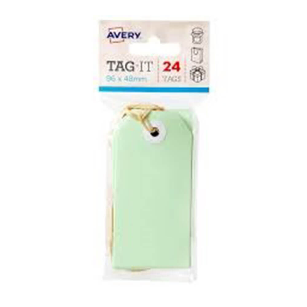 Tag Avery con stringa 24pk (96x48mm)