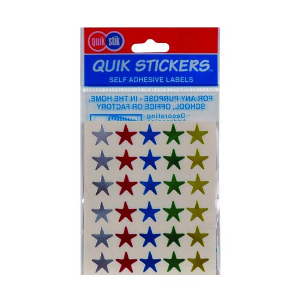 Quik Stik Stars Label (pakke med 10)