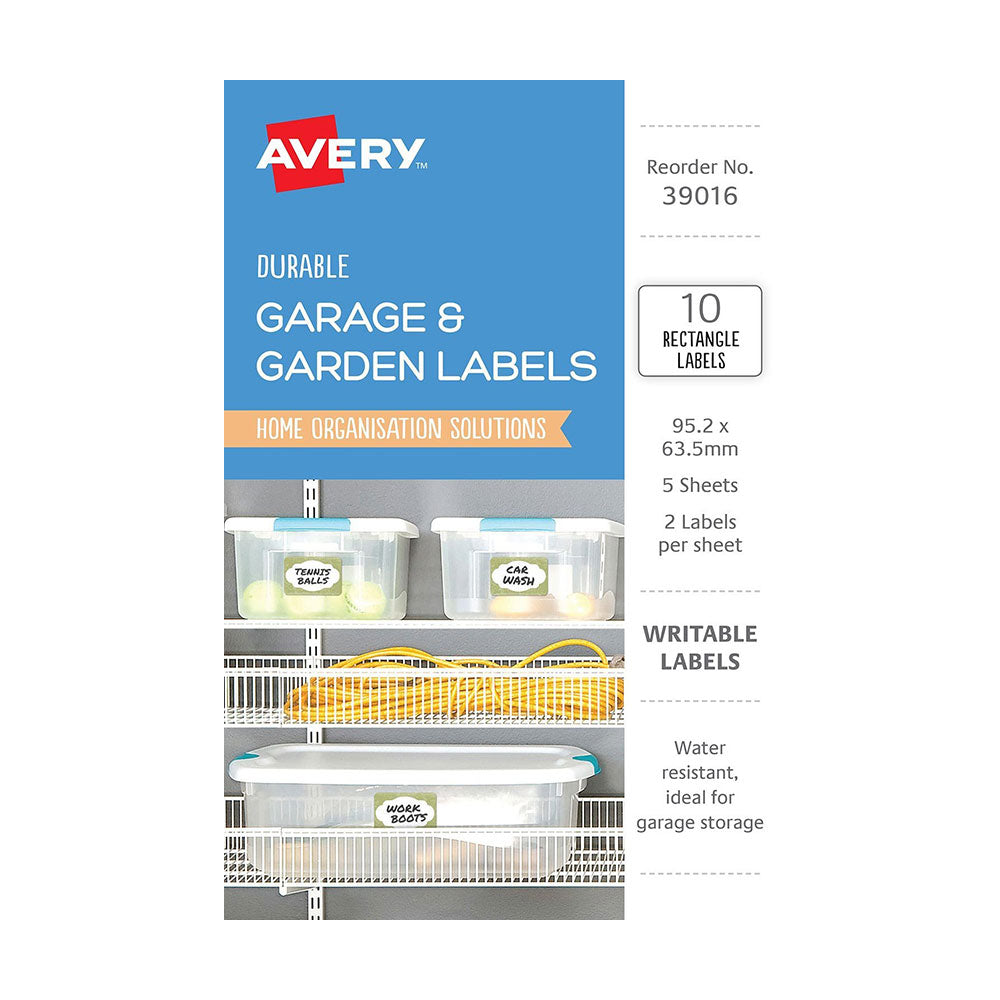 Avery Writable Garage Labels 10 stcs (95x64mm)