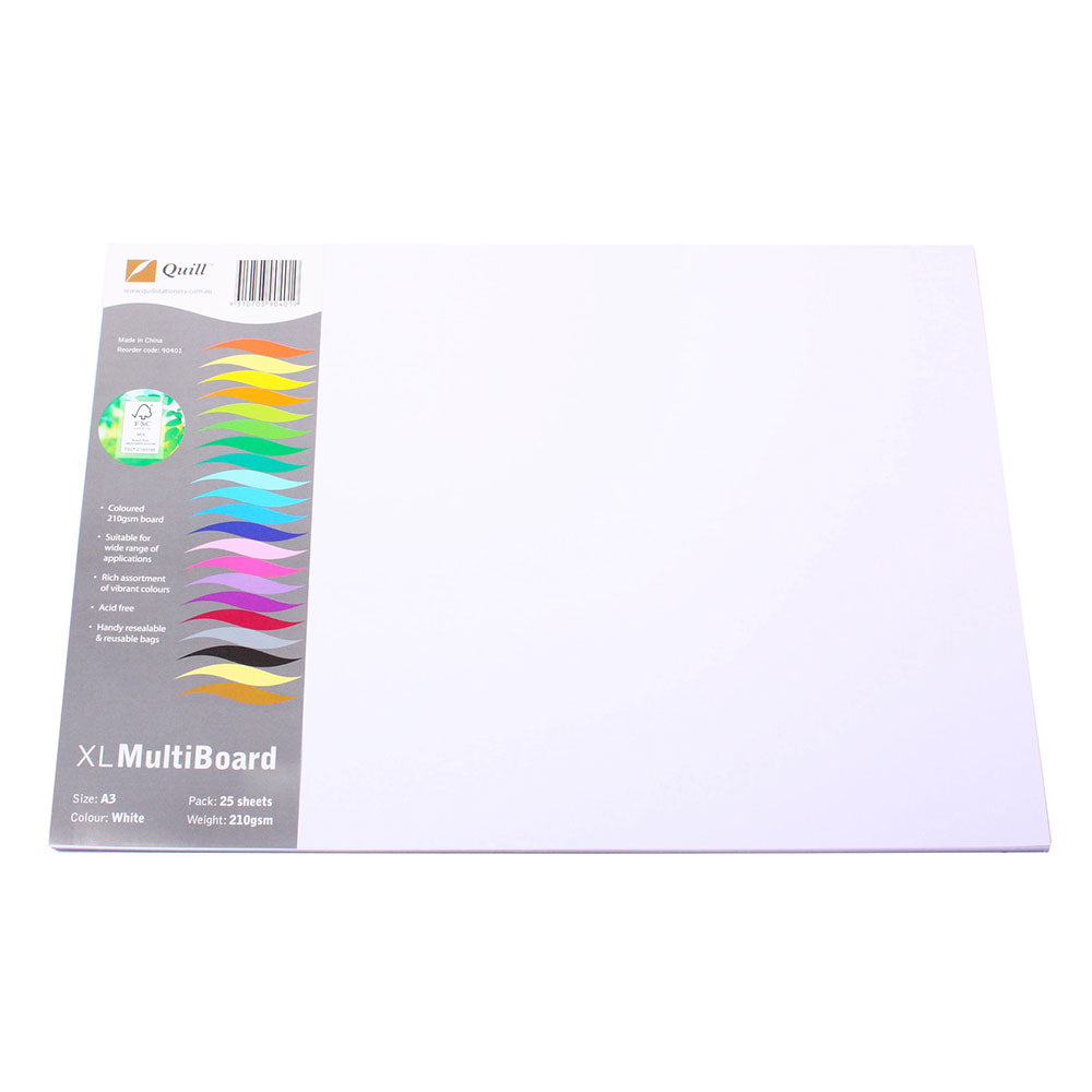 Quill A3 Cardboard 210gsm (pack de 25)