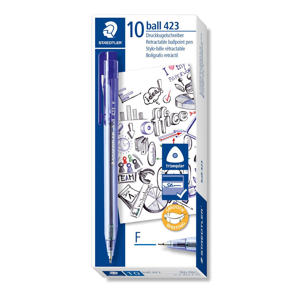 Staedtler 423 Fin ballpenn (boks med 10)