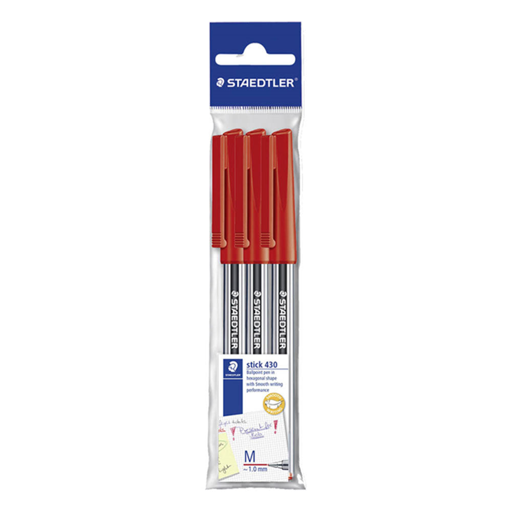 Staedtler Ballpond Medium Pen Stick em Polybag