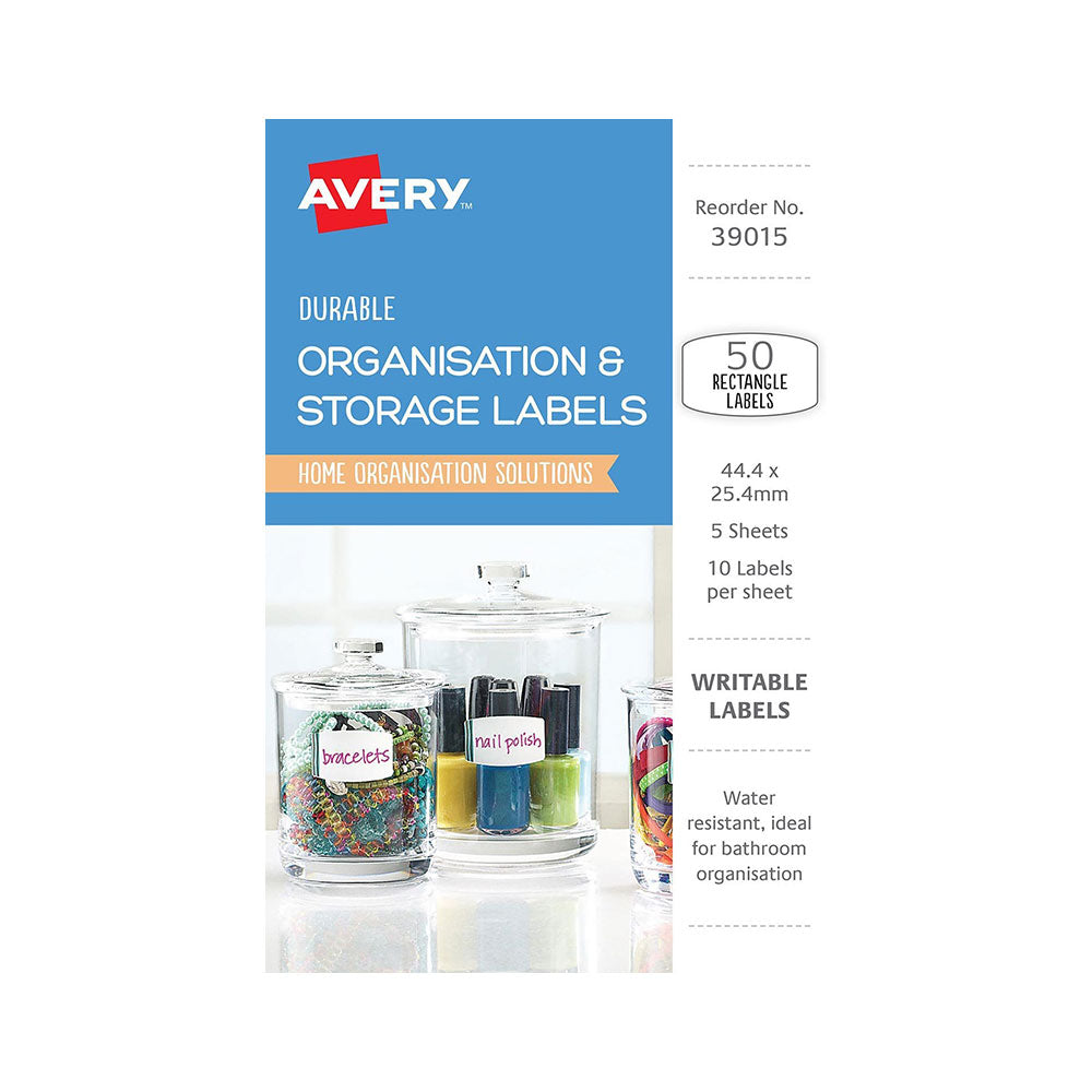 Avery Writable Organize Etiketter 50st (44x25mm)