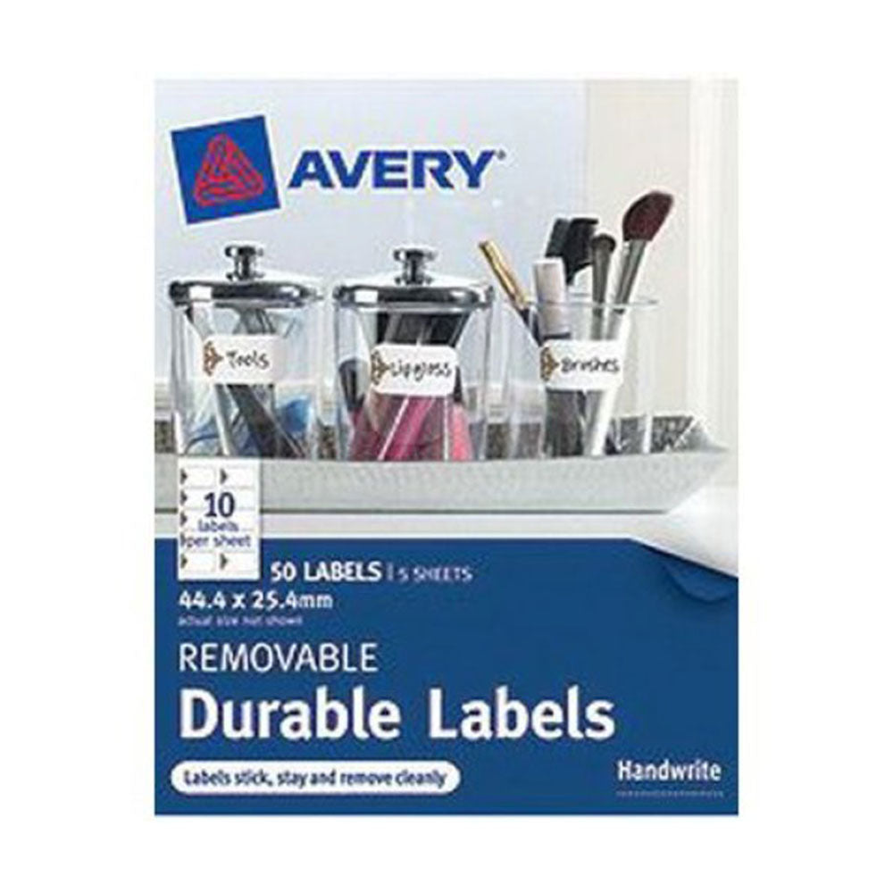 Avery Writable組織ラベル50pcs（44x25mm）