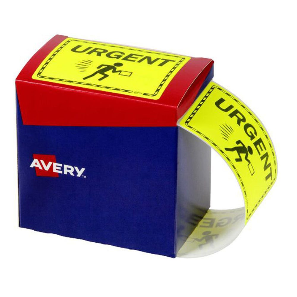 Żółta etykieta Avery Fluoro 750/Roll (75x100 mm)