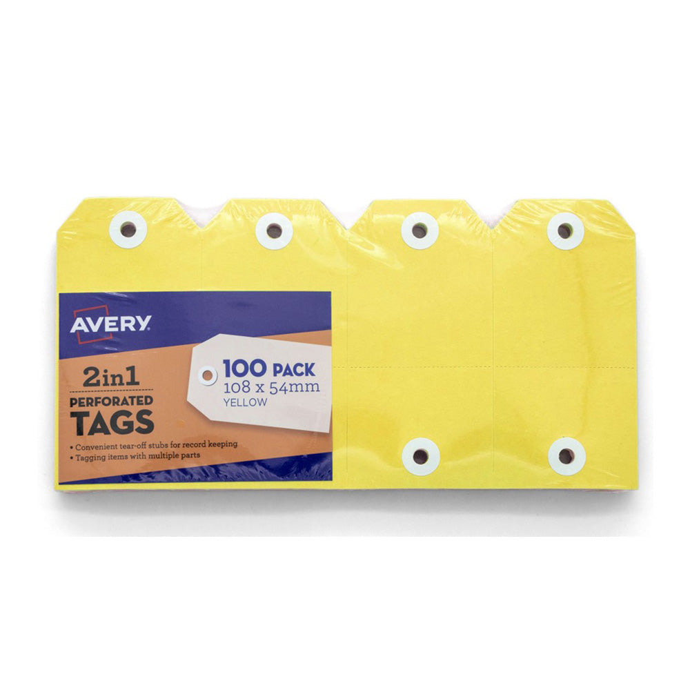 Avery 2-in-1 Kraft-tag (pakket van 100)