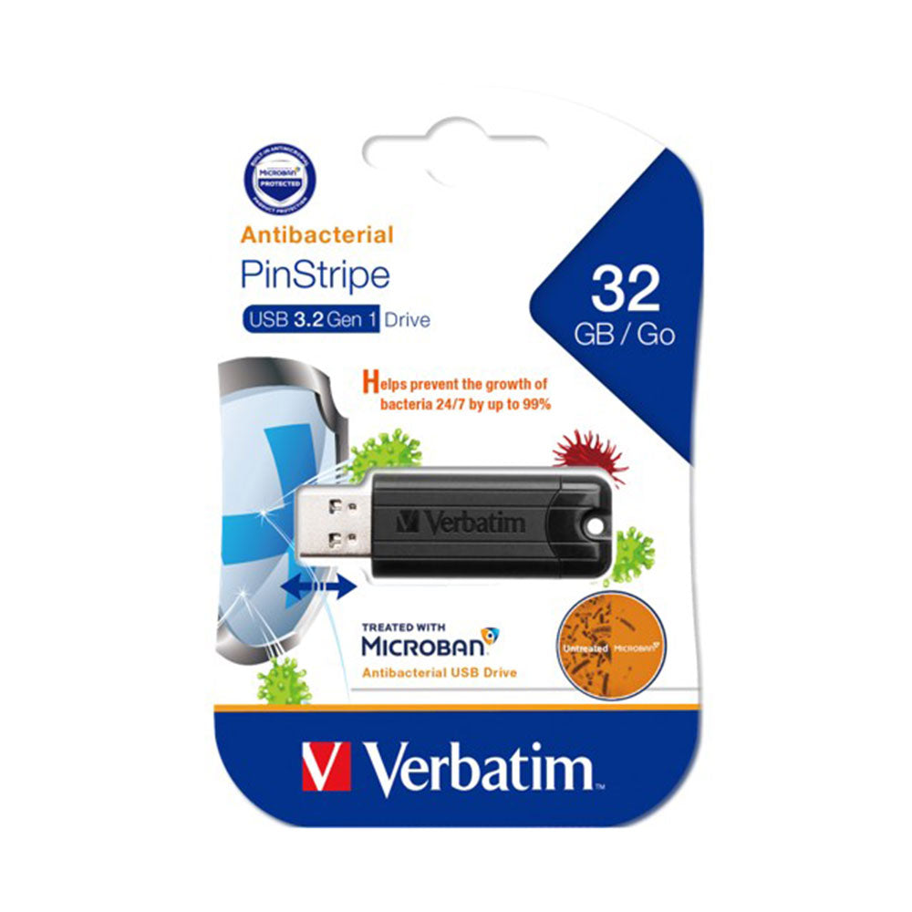 Verbatim butikk n go microban 3.0 USB -stasjon (svart)