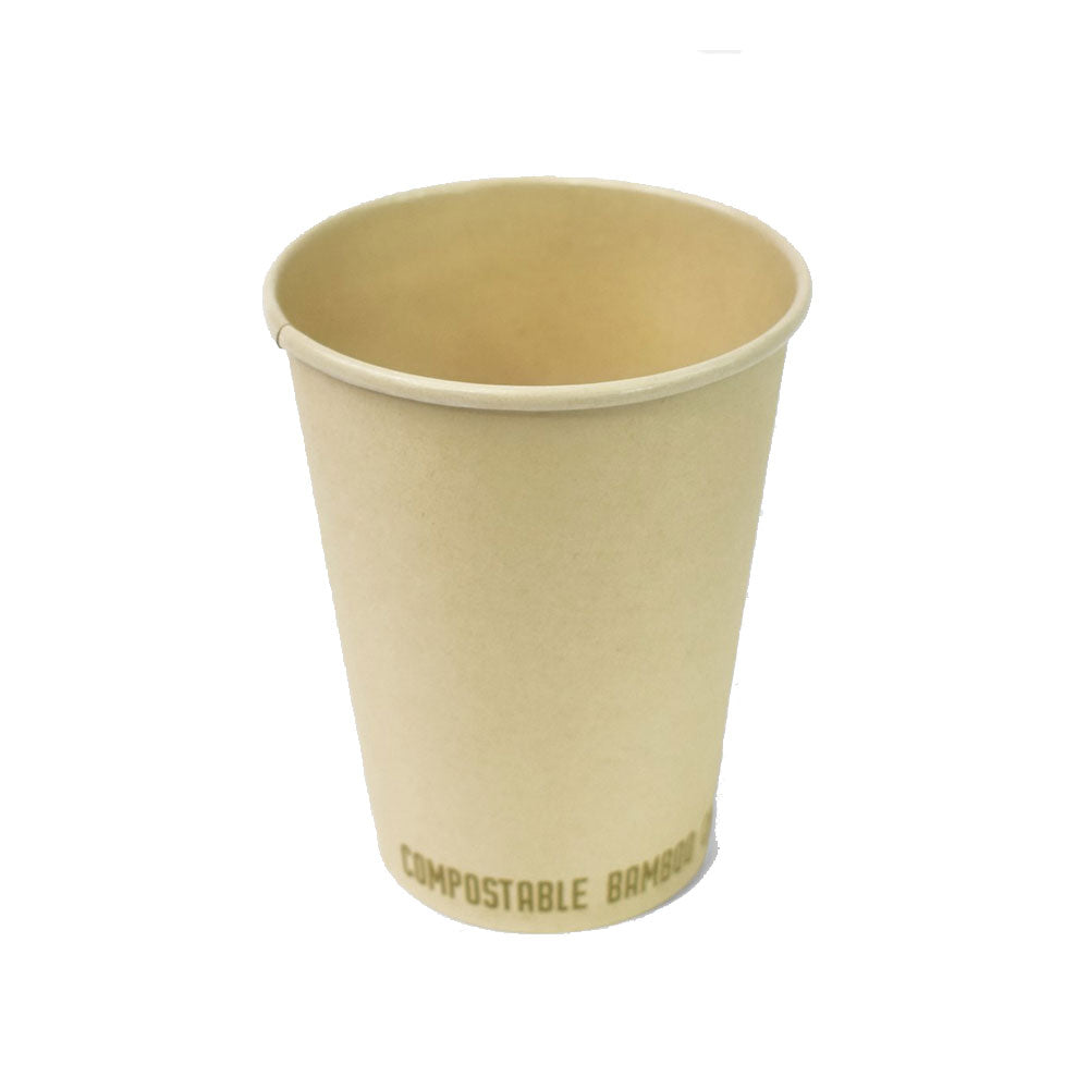 Copa compostable de fibra de bambú de verde