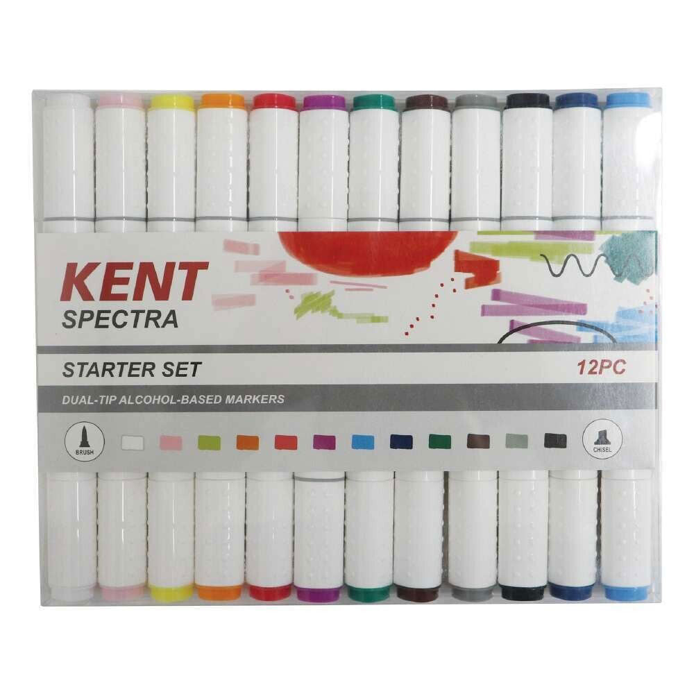 Conjunto de marcadores de design gráfico de espectros Kent 12pcs