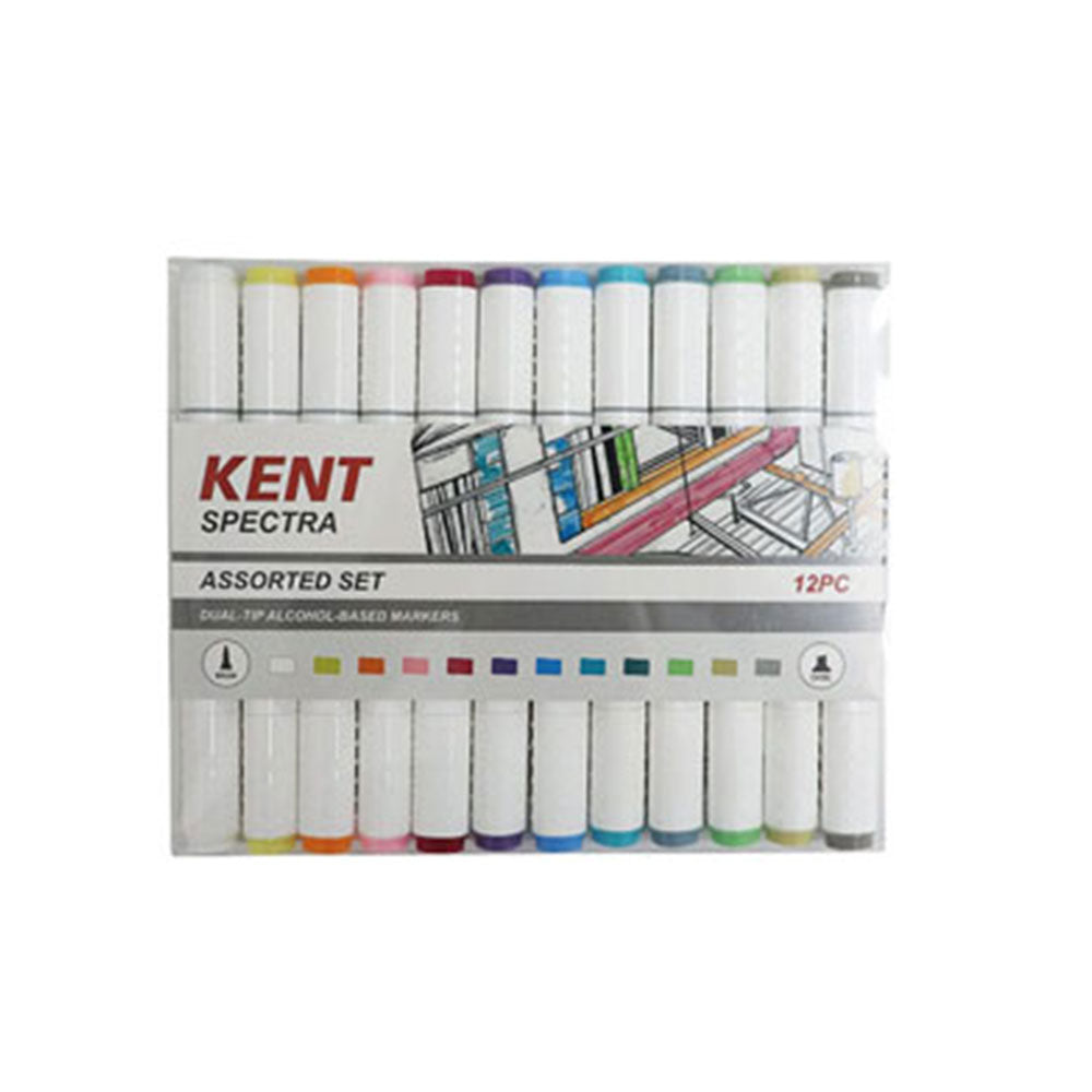 Kent Spectra Graphic Design Marker Set 12PCS