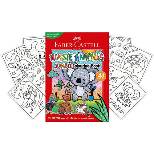 Faber-Castell Aussie Animals Colouring Book 20pg