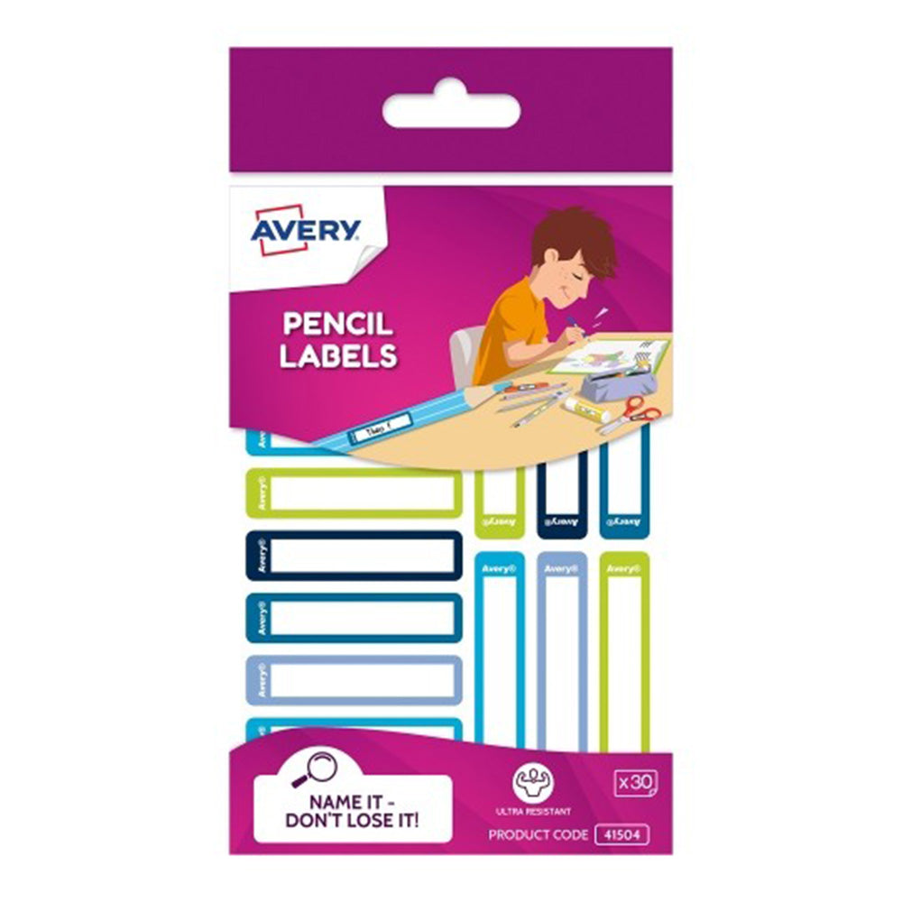 Étiquette de crayon rectangulaire Avery 30pcs