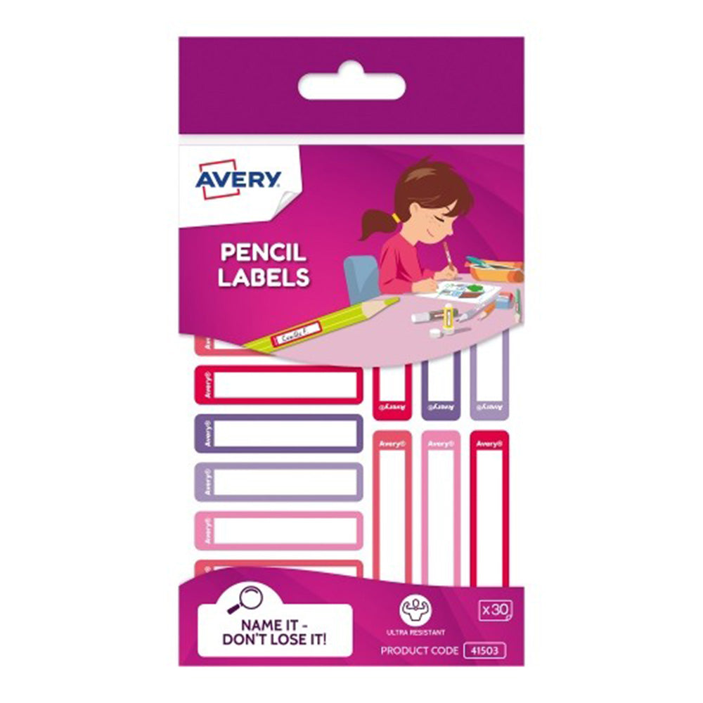 Étiquette de crayon rectangulaire Avery 30pcs