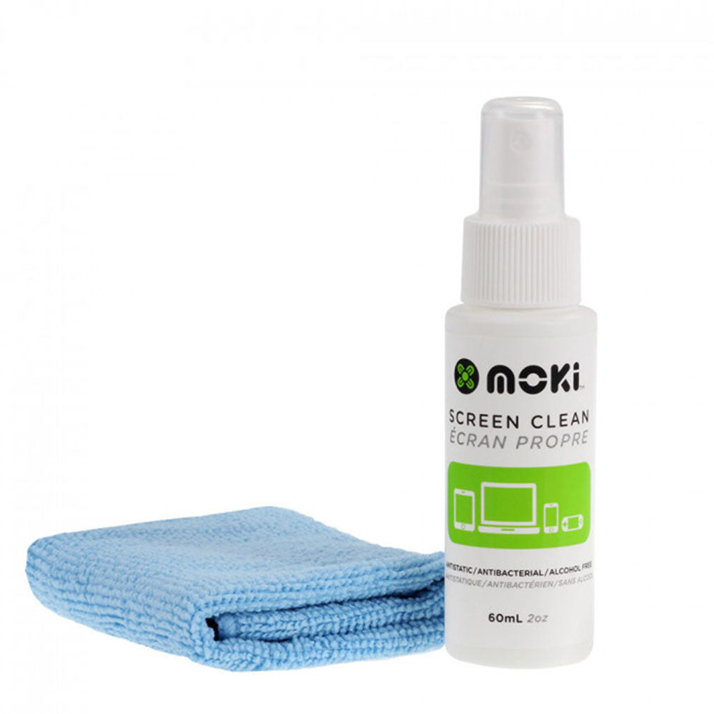 Moki -schermreiniger spray met microvezel doek