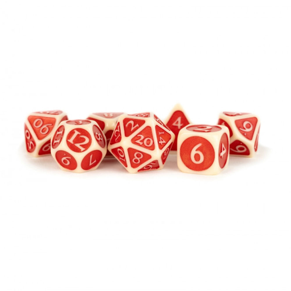 MDG ACRYLIC ACRYLIC POLIEDRAL DICE Set 16 mm