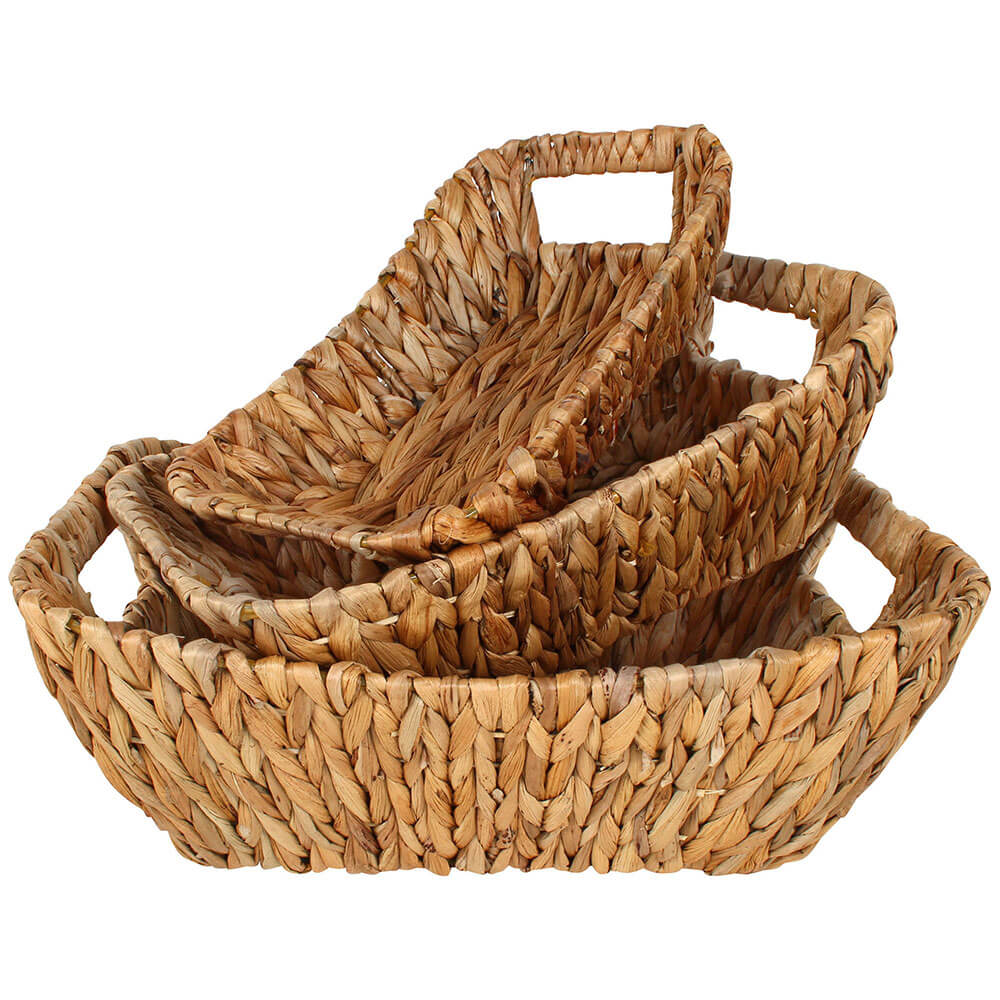 Conjunto Hyace de 3 retângulo Hyacinth & Wire Basket