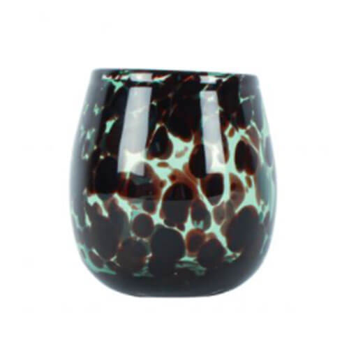 Arlo Emerald Leopard Print Vase