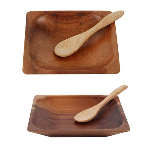 Antonine Acacia Wood Bowl and Spoon