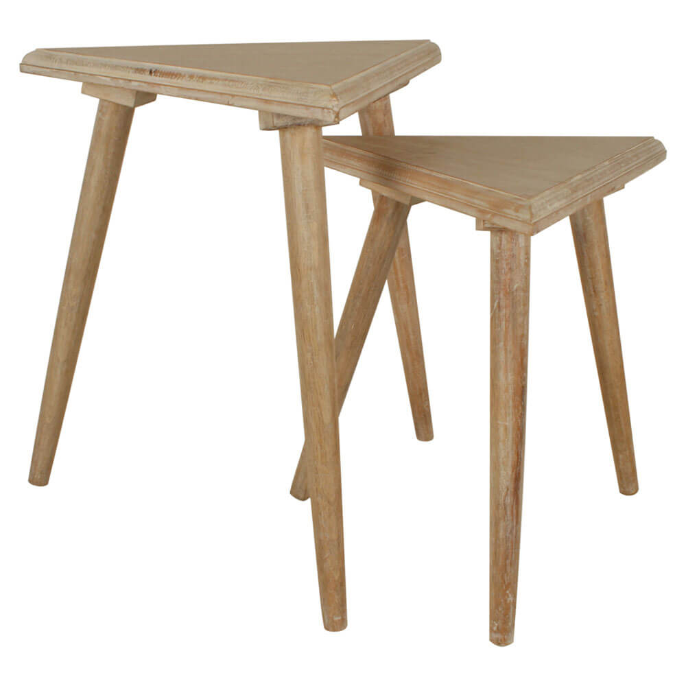 Harmony Mango Wood Stool Set of 2 (Large 43x43x43cm)