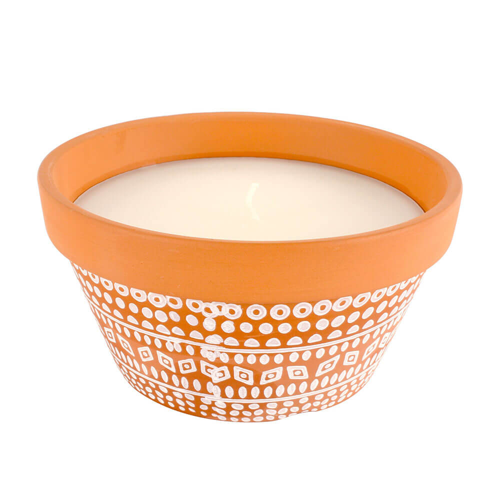 Sandalwood Citronella Candle in Terracotta Pot