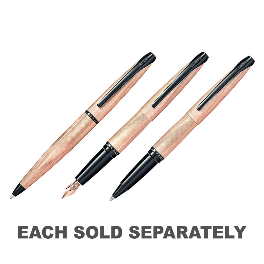 ATX Brushed Rose Gold Etched Diamond Pen