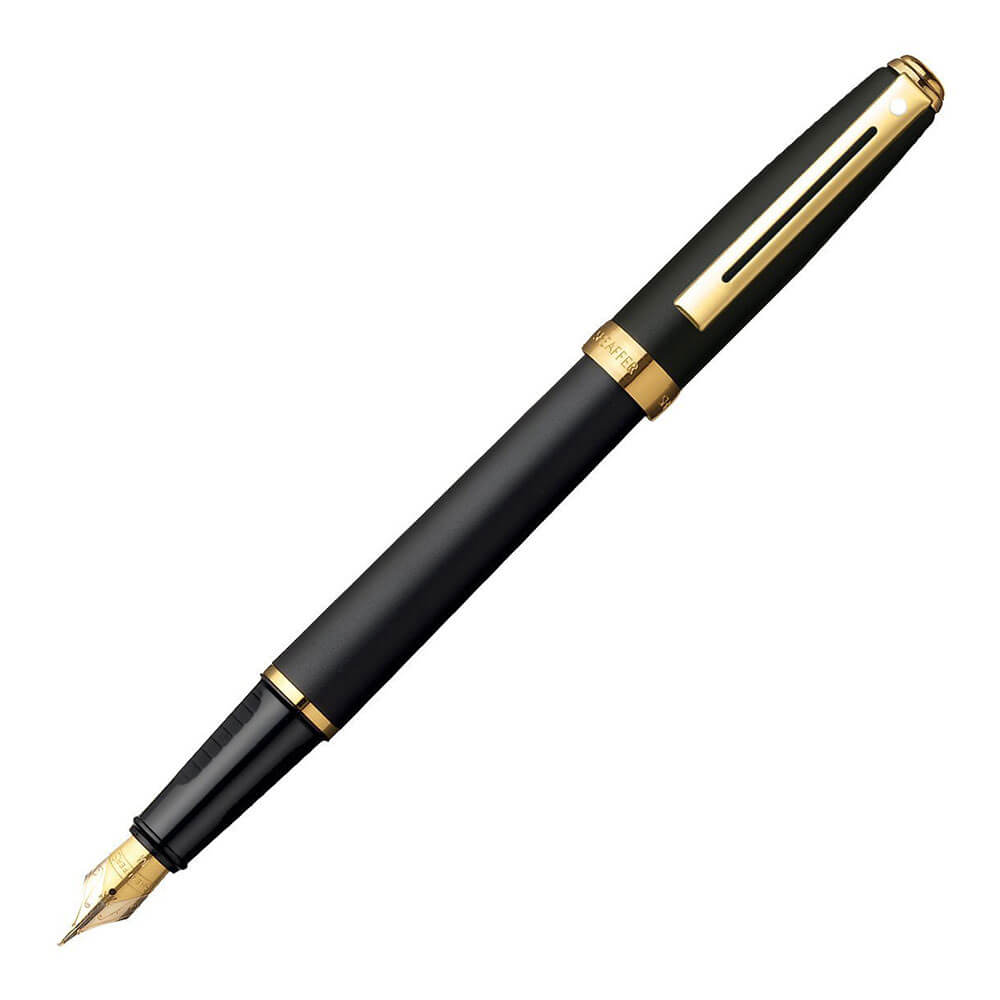 Prelude Black Matte/22ct Gold Plated Pen