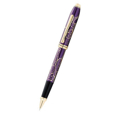 Townsend Plum Lacquer 23ct Zodiac Rollerball Pen