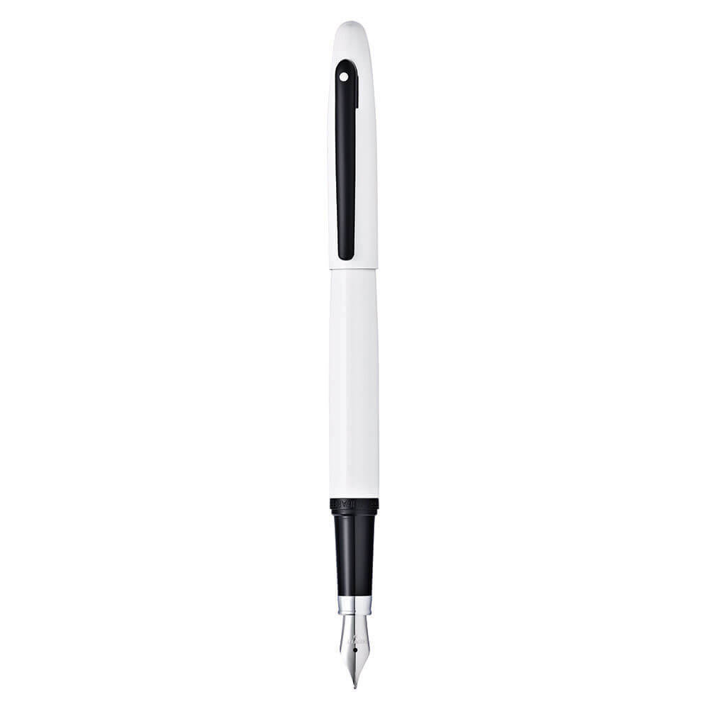 SHEAFFER VFM LACQUER BLANCE ET COUPE DE FONTAIRE NOIR