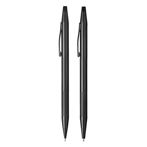 Classic Century Black & MicroKnurl Ballpoint & Pencil Set