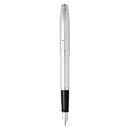 Sagaris Chrome Finish Engraved Fountain Pen