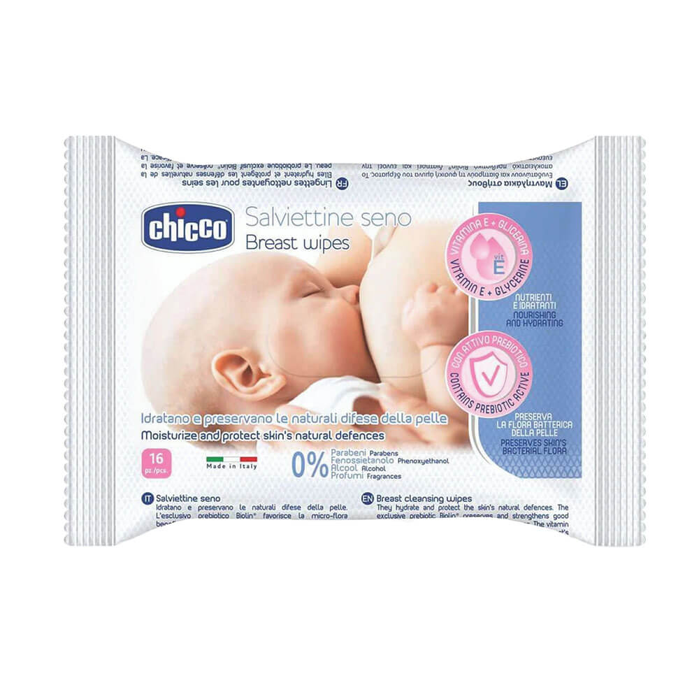 Limpos de mama de limpeza de enfermagem da Chicco