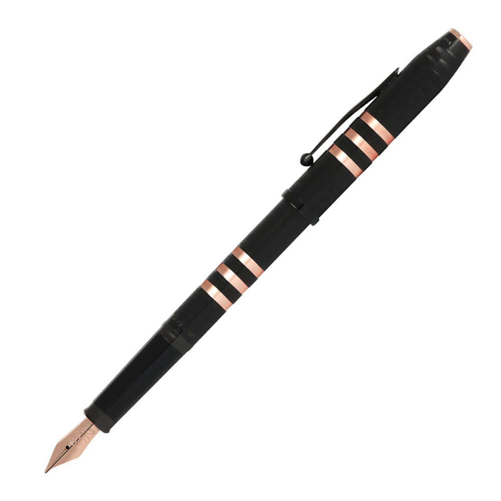 175e eeuw II Black PVD Fountain Pen (Roségoud)