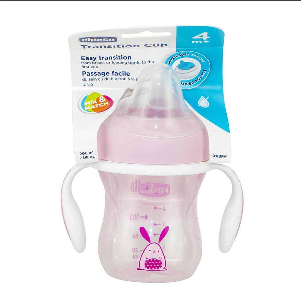 Tasse d'entraînement avec poignée 1pc 200 ml (4mOS +)