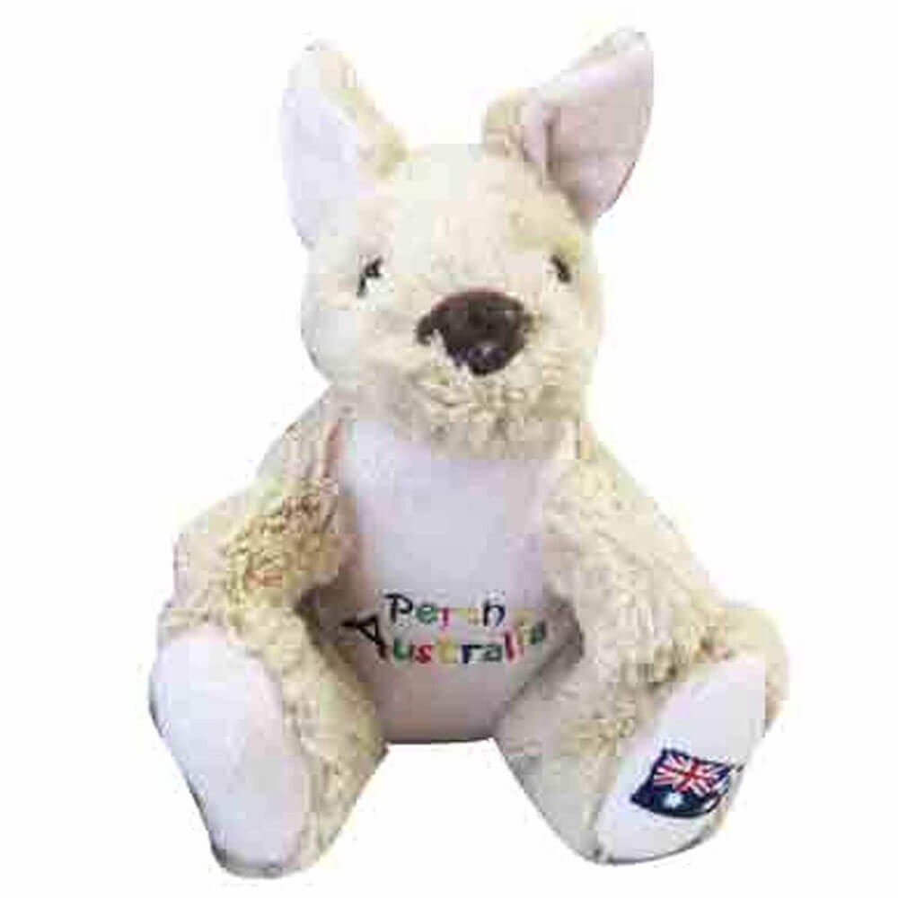 20 cm Kangaroo Plush m/ broderi