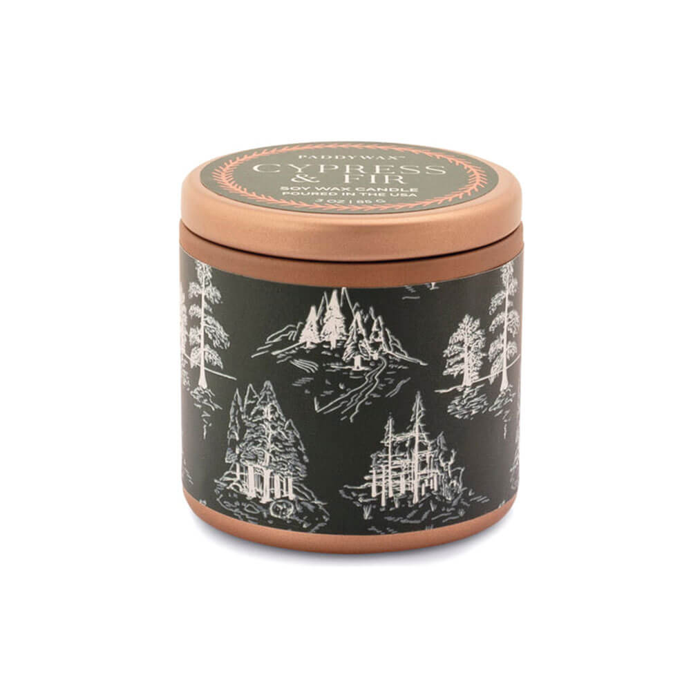 Candela di cypress & Fir Copper Tin 3oz