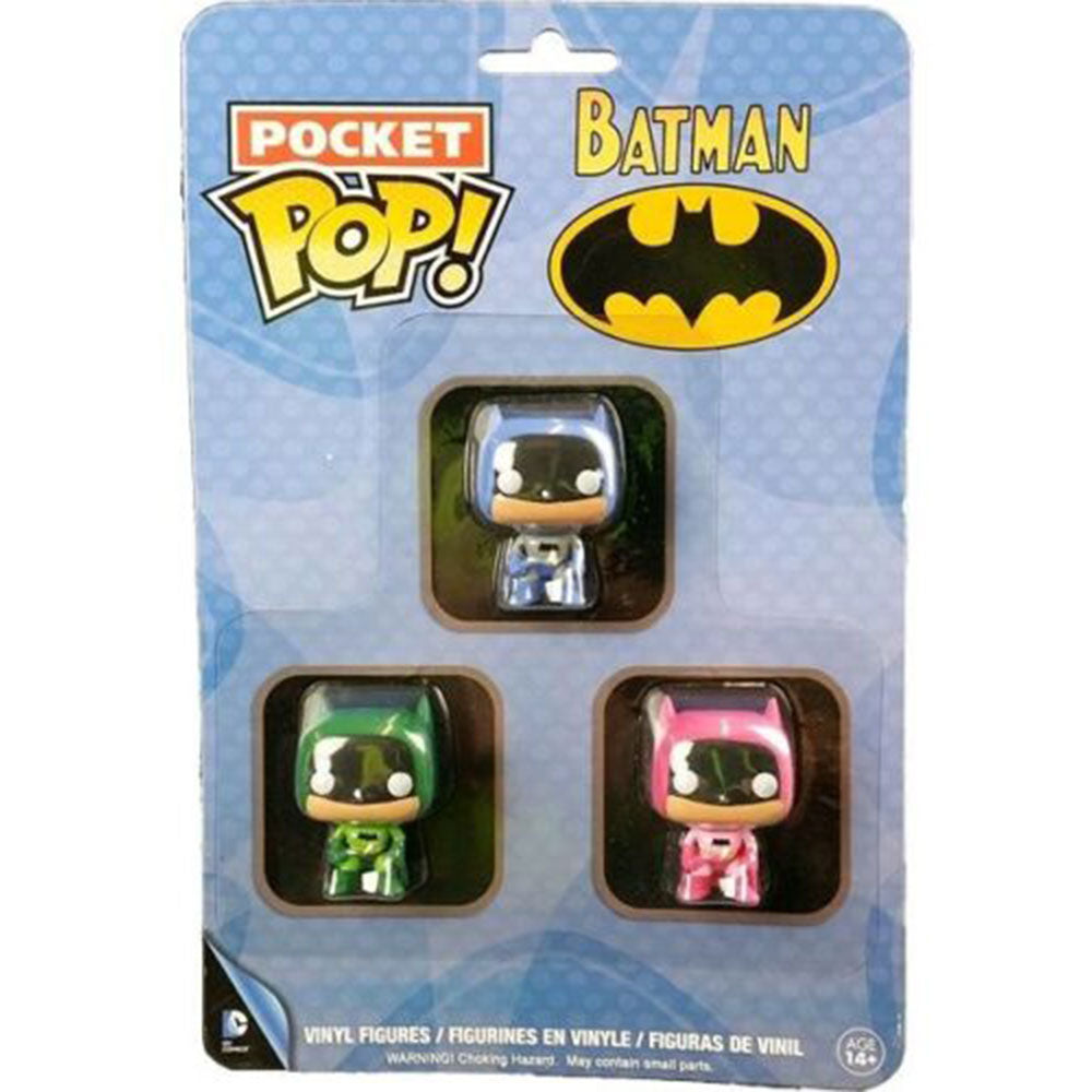 Batman Pink, Green & Blue US Exclusive Pocket Pop! 3 Pack