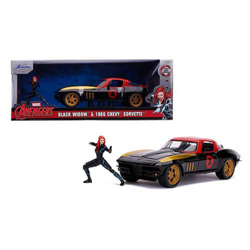 Avengers '66 Chevy Corvette w/Black Widow Hollywood Ride