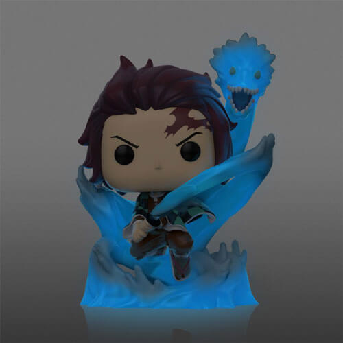 Tanjiro with Dragon US Glow Translucent Pop! Vinyl