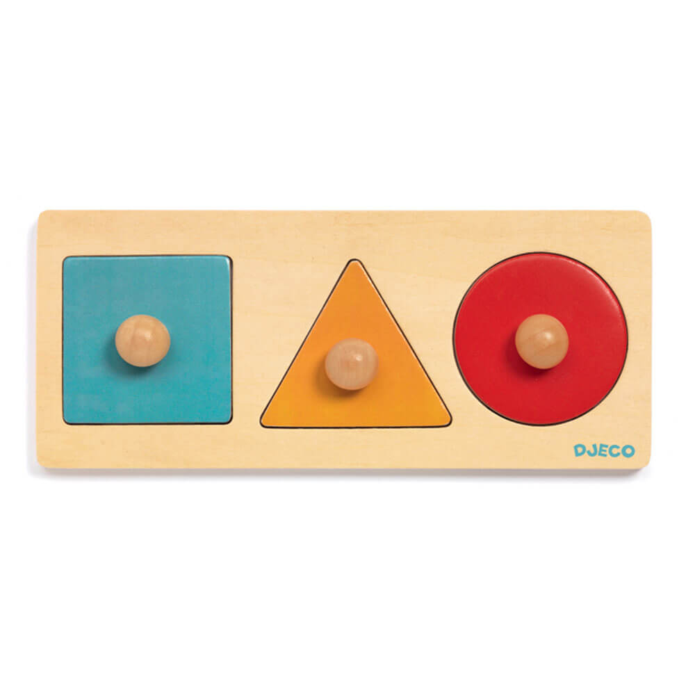 Djeco Shapes Wooden Knob Puzzle