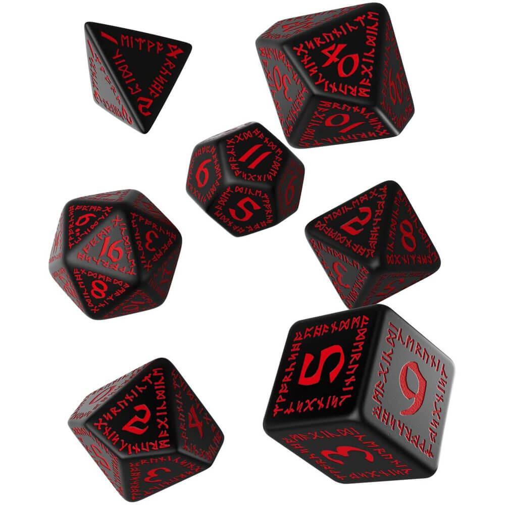 Q Workshop Runic Dice Set på 7