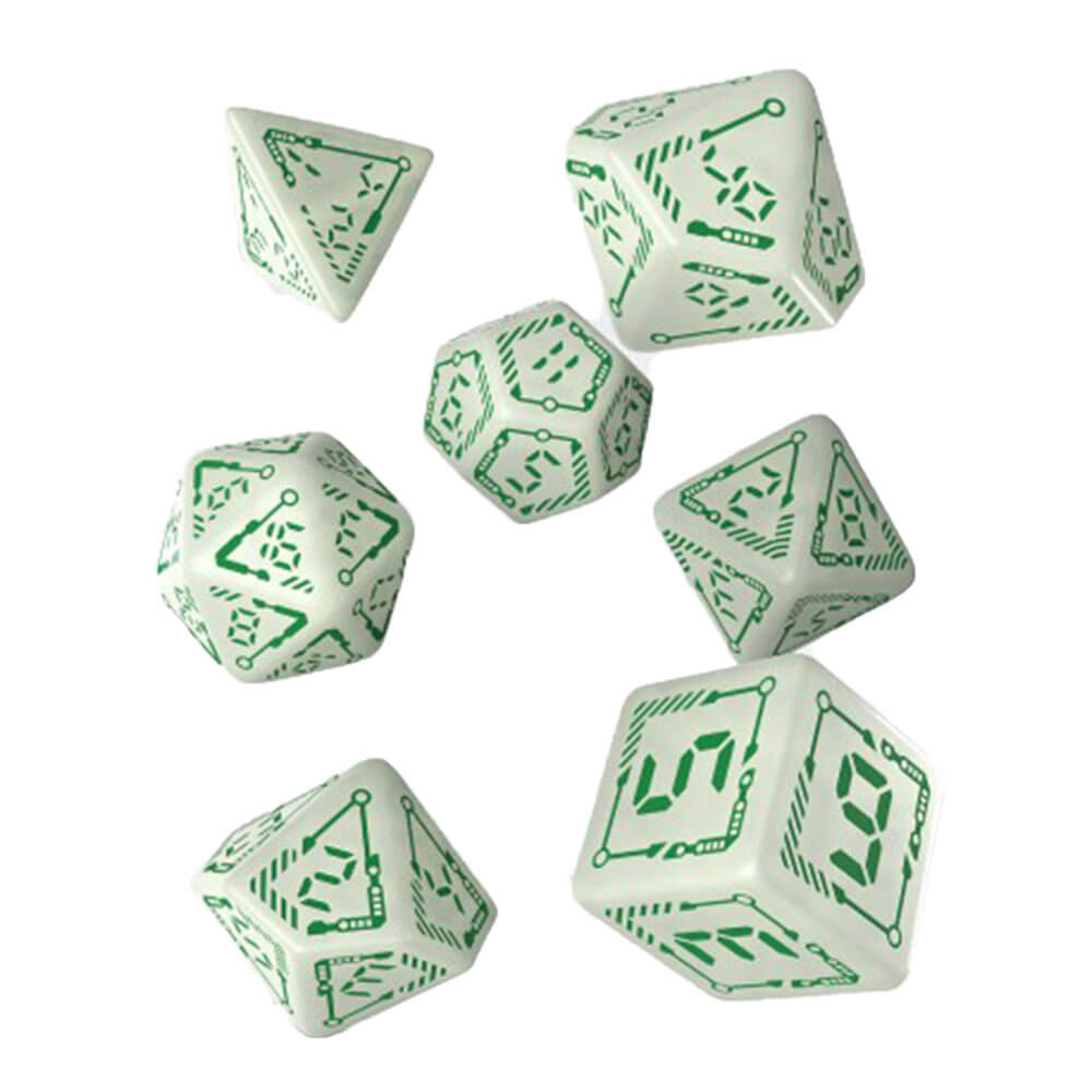 Q Workshop "Digital" Glowing Dice Set of 7