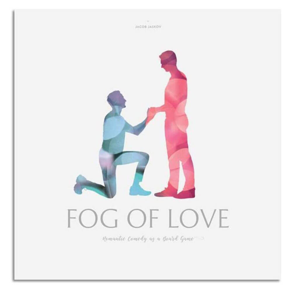  Alternatives Cover für das Brettspiel „Fog of Love“.