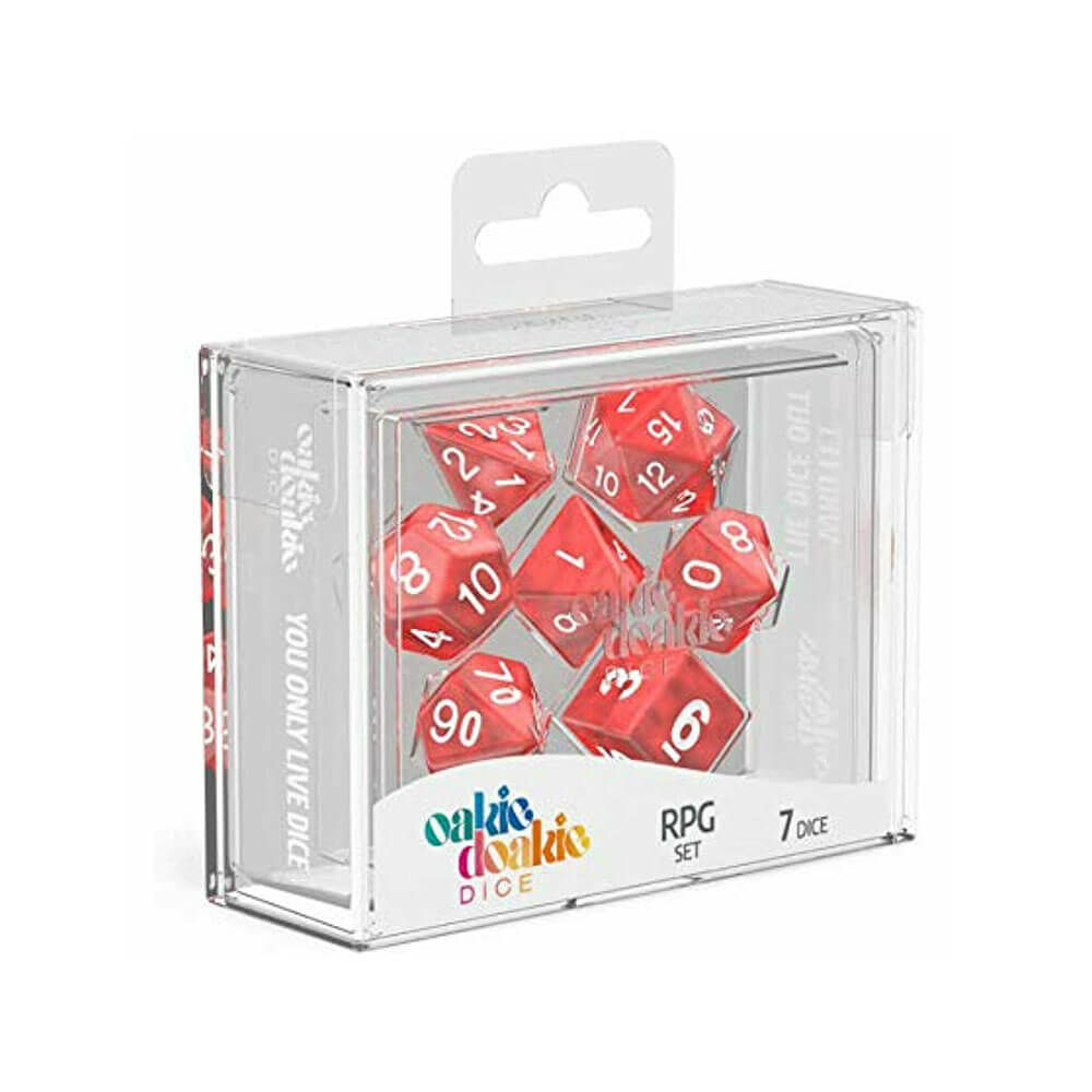 Oakie Doakie RPG Definir dados de mármore 7pcs