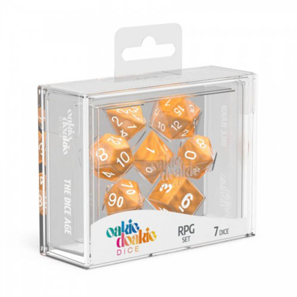 Oakie Doakie RPG Set Marble Dice 7st