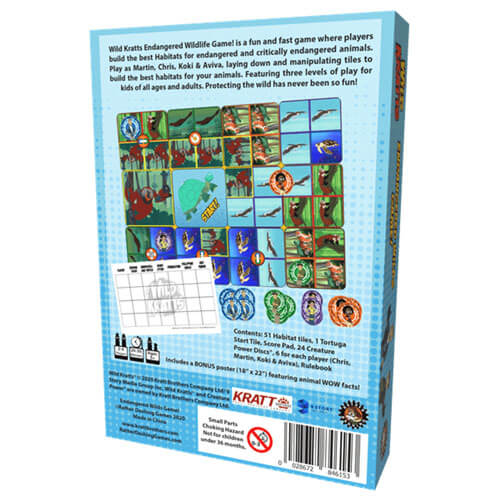 Wild Kratts Endangered Wilds Board Game