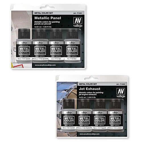 Vallejo Metal Colour 4pcs Acrylic Paint Set